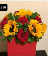 Sunflowers & roses Valentine's 