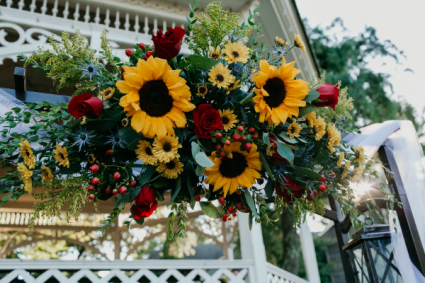 Sunflowers Shine Over Our Love Arch Arrangement