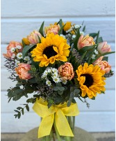Sunflowers & Tulips Fresh Arrangement