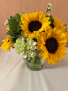 Sunflowers with a Twist Vase Arrangement