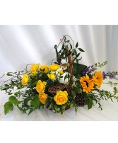 SUNKISSED BASKET FRESH FLOWER ARRANGEMENT