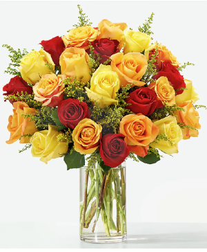 Sunlit Fall  Deluxe 2 DZ Rose Bouquet