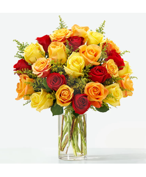 Sunlit Fall Rose Bouquet 