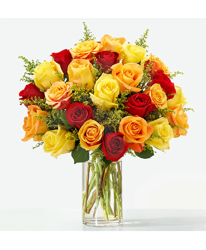 Sunlit Fall Rose Bouquet