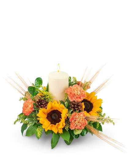 Sunny Abundance Centerpiece Flower Arrangement