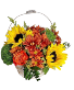 Sunny Afternoon Fall flowers basket