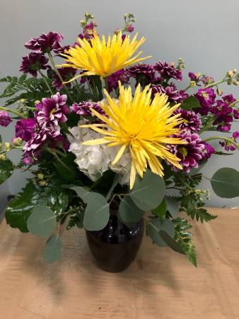 Sunny Amethyst Vase Arrangement