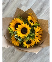 Sunny Blooms Wrapped Bouquet