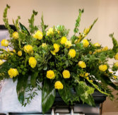 sunny bright casket spray