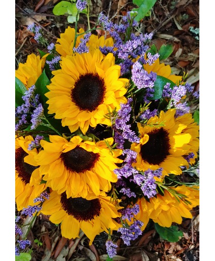 Sunny Day Bouquet Vase or Basket