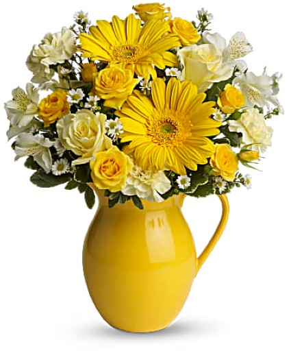 Sunny Day Pitcher - 571 Vase arrangement 