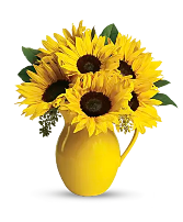 Sunny Day Pitcher of Sunflowers 