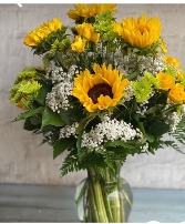 Sunny Day Sunflower Vase