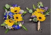 Sunny Day  Wrist Corsage And Boutonniere