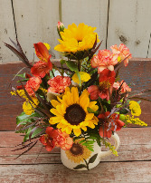 Sunny Days Sunflower Mug Fresh Arrangement