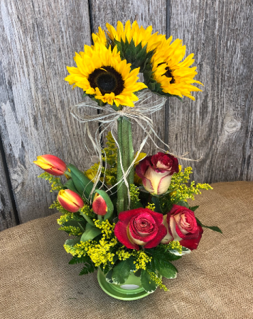 Sunny Daze Topiary Arrangement