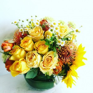Sunny disposition Vase arrangement