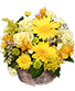 SUNNY FLOWER PATCH in a Basket