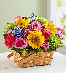 Sunny Garden Basket Arrangement