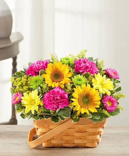 Sunny Garden Basket  Basket Arrangement