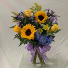 Sunny Happy Thoughts Bouquet FHF-6210 Fresh Flower Vase Arrangement Local delivery only