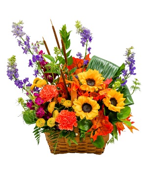 Sunny Harvest Basket Arrangement