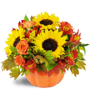 Sunny Pumpkin Floral Bouquet