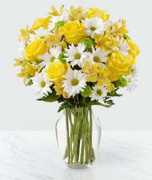 Sunny Sentiments Bouquet Vase