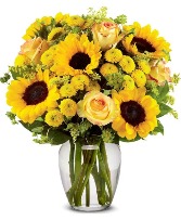 Sunny Smiles Bouquet Sunflower Theme'd Arrangement