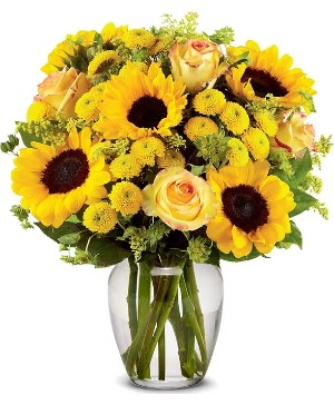 Sunny Smiles Bouquet Sunflower Theme'd Arrangement