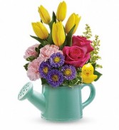 Sunny Watering Can Floral Bouquet