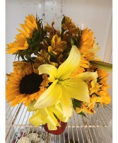 Sunny Sunflowers 2024 Glass vase