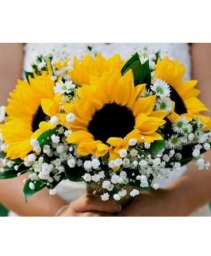Sunny Sunflowers Hand Held Bouquet