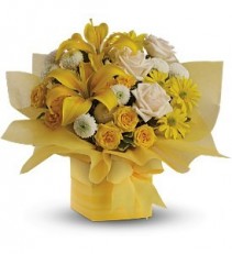 Sunny Surprise Present Floral Bouquet