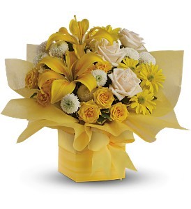 Sunny Surprise Present Floral Bouquet