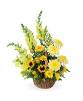 Sunny Times Fresh Flower Basket 