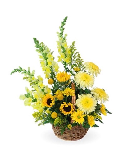 Sunny Times Fresh Flower Basket 