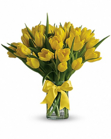 Sunny Yellow Tulip-20 Stems Bouquet