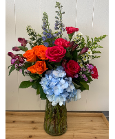 SUNSET BLISS! FRESH VASED ARRANGEMENT