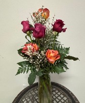 Sunset Passion Half Dozen Roses