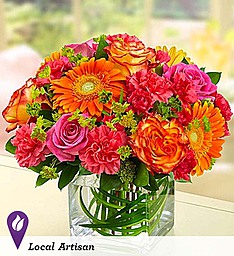 Sunset Passion Vase Arrangement