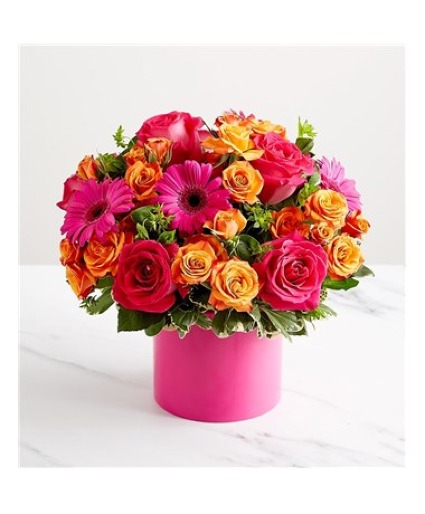 Sunset Radiance Bouquet Vase arrangement