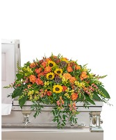 Sunset Reflections Casket Spray Sympathy Arrangement