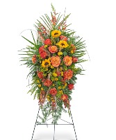 Sunset Reflections Standing Spray Sympathy Arrangement