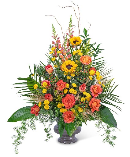 Sunset Reflections Urn Sympathy Arrangement