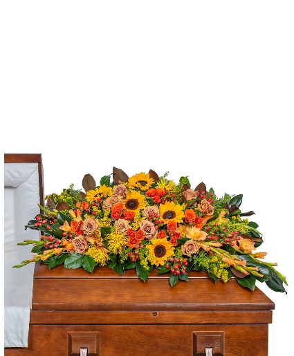 Sunset Serenade Casket Spray Sympathy Arrangement