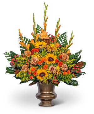 Sunset Serenade Urn Sympathy Arrangement