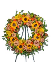 Sunset Serenade Wreath Sympathy Arrangement