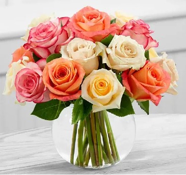 Sunset Sky Rose Bowl Table Top - Centerpiece in Gahanna, OH | EXPRESSIONS FLORAL DESIGN STUDIO