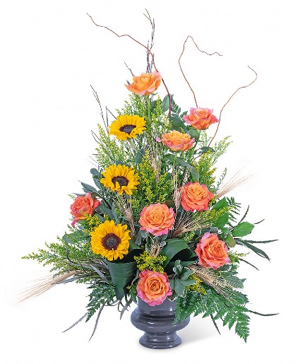 Sunset Solstice Urn Funeral Arrangement